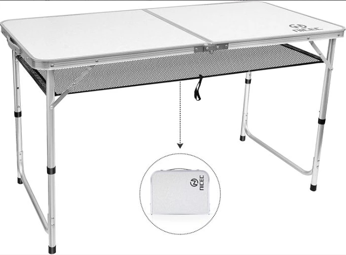 54586 - NICEC Aluminum Portable Adjustable Camping Tables USA